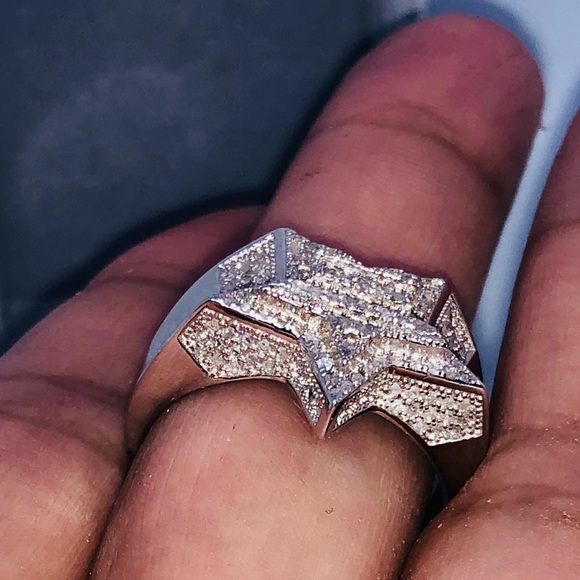 Real diamond championship star ring custom made .78ct genuine diamonds not fake - Picture 4 of 10
